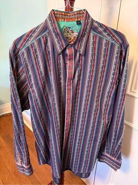 Robert Graham Men's Multicolor Stripe Button-Up Shirt